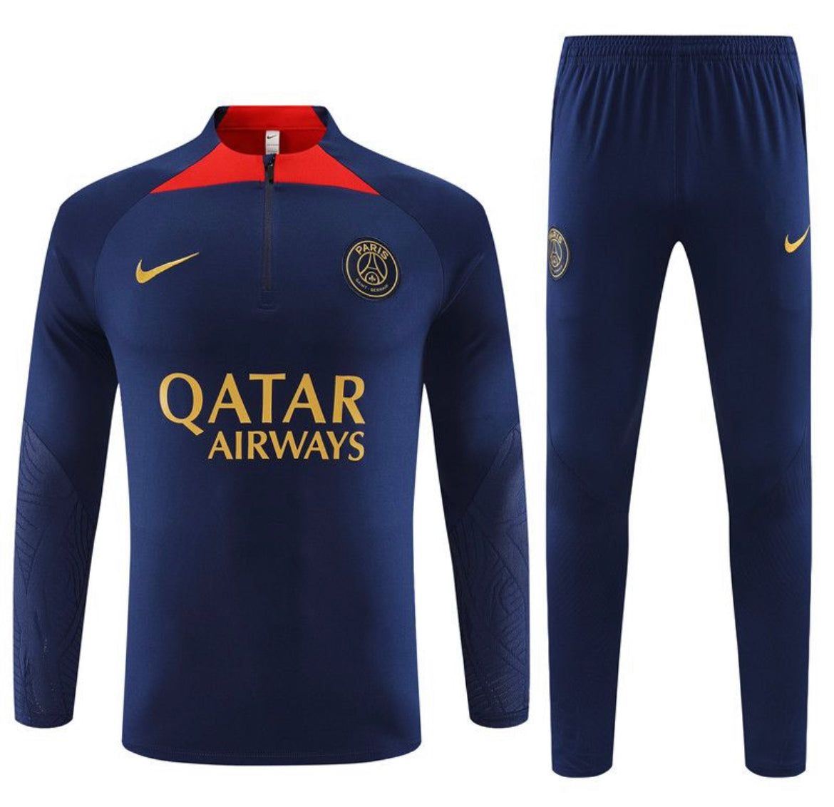 PSG  Quarter Zip Tracksuit - Navy / Red / Gold